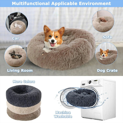 Winter-Ready Round Dog & Cat Bed - Plush & Washable!