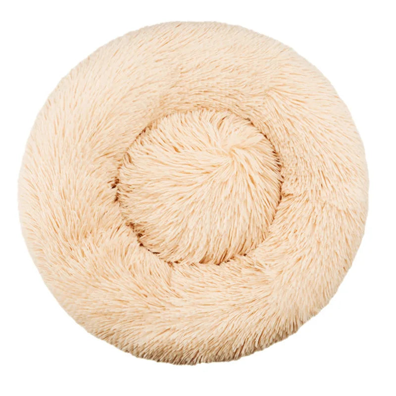 Winter-Ready Round Dog & Cat Bed - Plush & Washable!