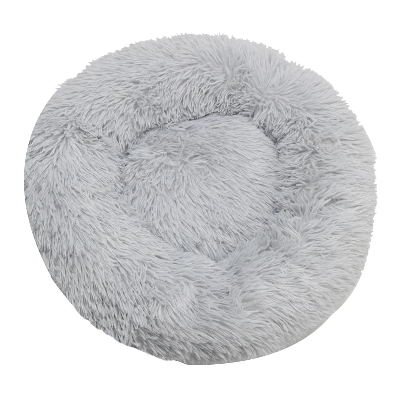 Winter-Ready Round Dog & Cat Bed - Plush & Washable!