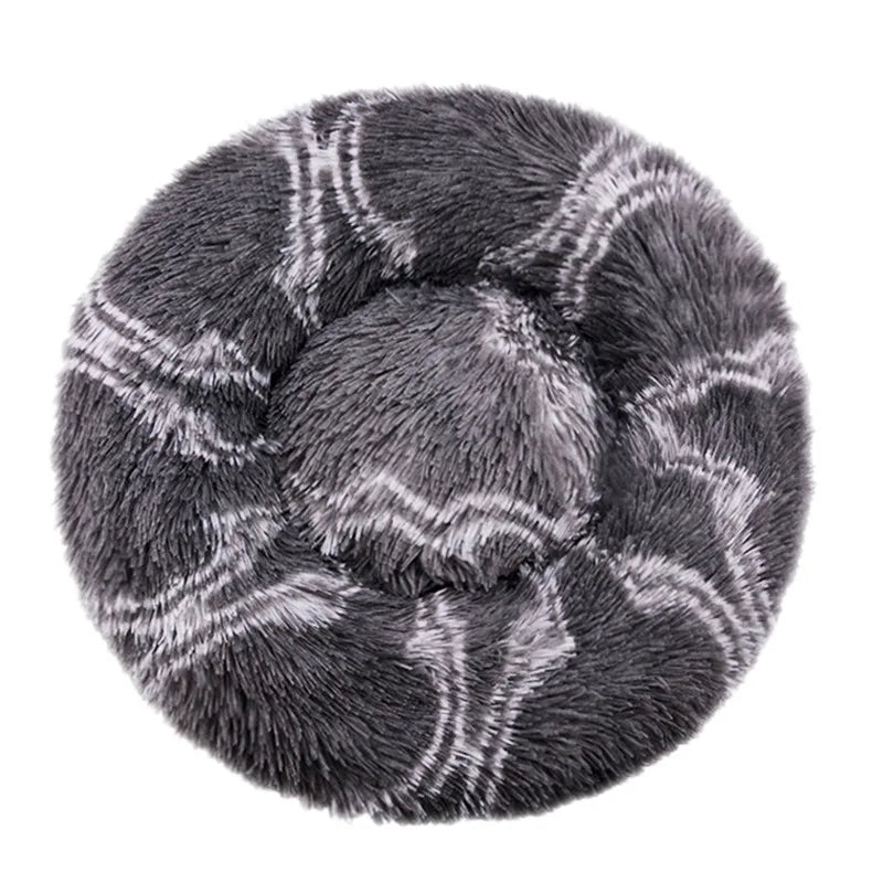 Winter-Ready Round Dog & Cat Bed - Plush & Washable!