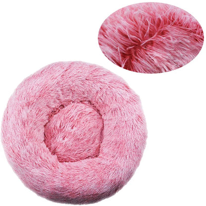 Winter-Ready Round Dog & Cat Bed - Plush & Washable!