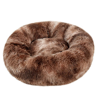 Winter-Ready Round Dog & Cat Bed - Plush & Washable!