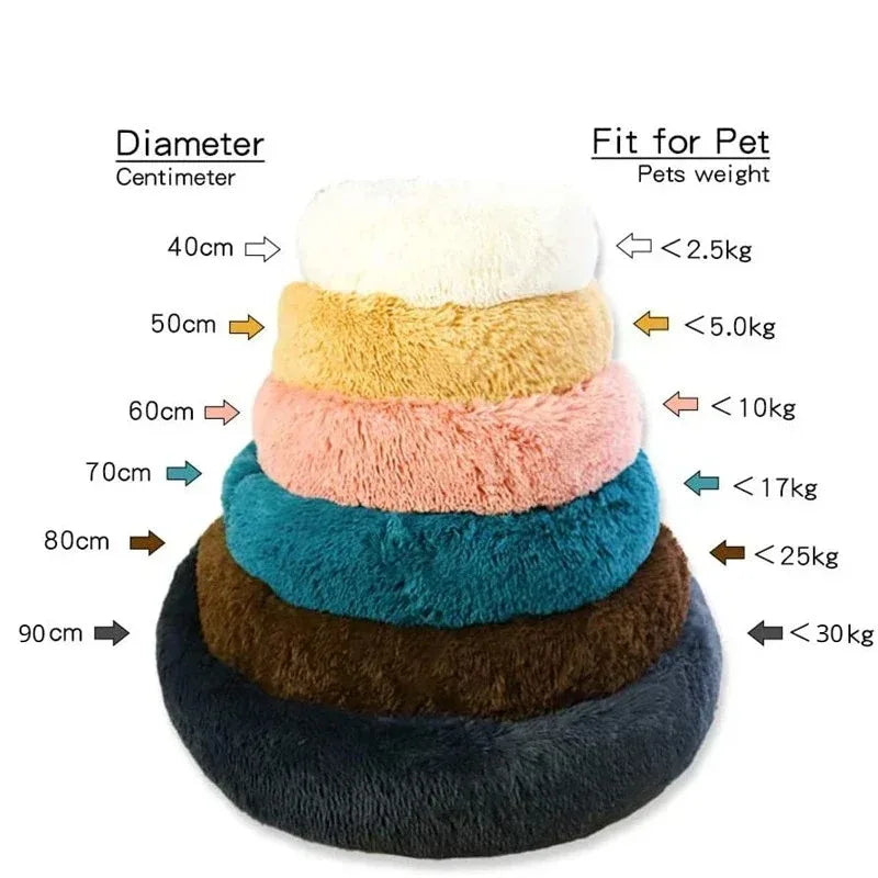 Winter-Ready Round Dog & Cat Bed - Plush & Washable!