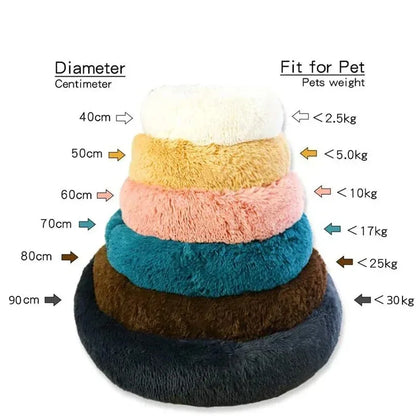 Winter-Ready Round Dog & Cat Bed - Plush & Washable!