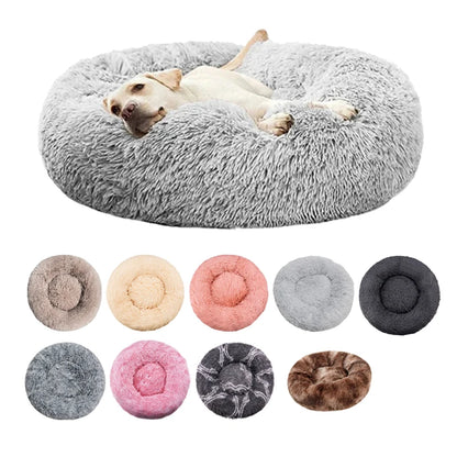 Winter-Ready Round Dog & Cat Bed - Plush & Washable!