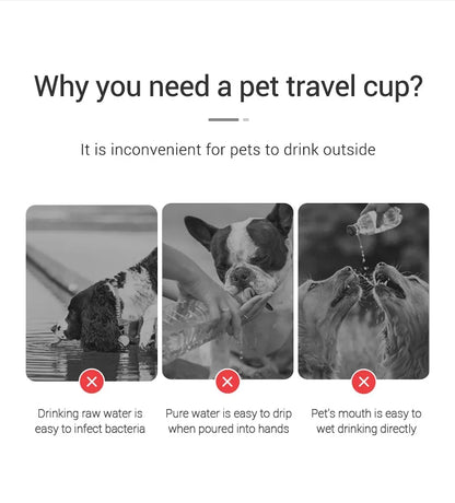 Portable Leakproof Pet Water Bottle for Dogs & Cats - Travel Friendly!